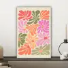 Bloemvormen - Retro - Kleurrijk canvas 2cm klein -sfeer6