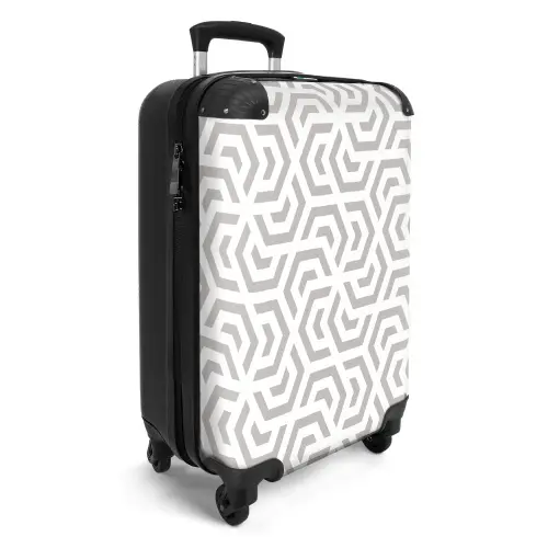 Grafisch - Patroon - Modern - Hexagon NBS - Handbagage koffer - Kinderen Unisex middel 644 -productfoto_3d