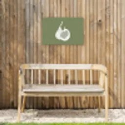 Vijgen - Minimalistisch - Getekend - Mosgroen Tuinposter op houten frame 2 cm dik klein -sfeer4