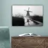Molen - Weerspiegeling - Landschap - Water canvas 2cm klein -sfeer4