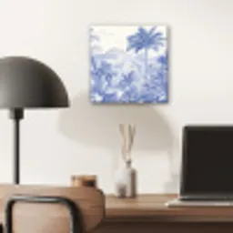 Tropisch - Jungle - Blauw aluminium wit klein -sfeer5