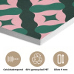 Groen - Roze - Retro - Sterren PET vilt klein 837 -closeup_NL