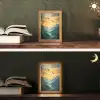 Vogels - Zon - Bomen - Groen Light Box met kabel (Tafellamp) klein -sfeer3