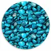 Glanzende - Blauwe - Stenen Wandcirkel plexiglas klein 852 -3d