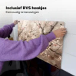Bloesem - Takken - Schilderij - Beige - Serene Inductie beschemer met haakjes klein -ky-ophangen-nl