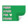 Amor - Valentijn - Groen - Tekst Muursticker klein -3d