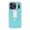 Ijsje - Stokje - Sprinkles - Lichtblauw Telefoonhoesje iPhone 17 Pro klein -3d