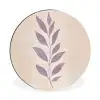 Tak - Bladeren - Minimalistisch - Beige Wandcirkel aluminium klein -3d