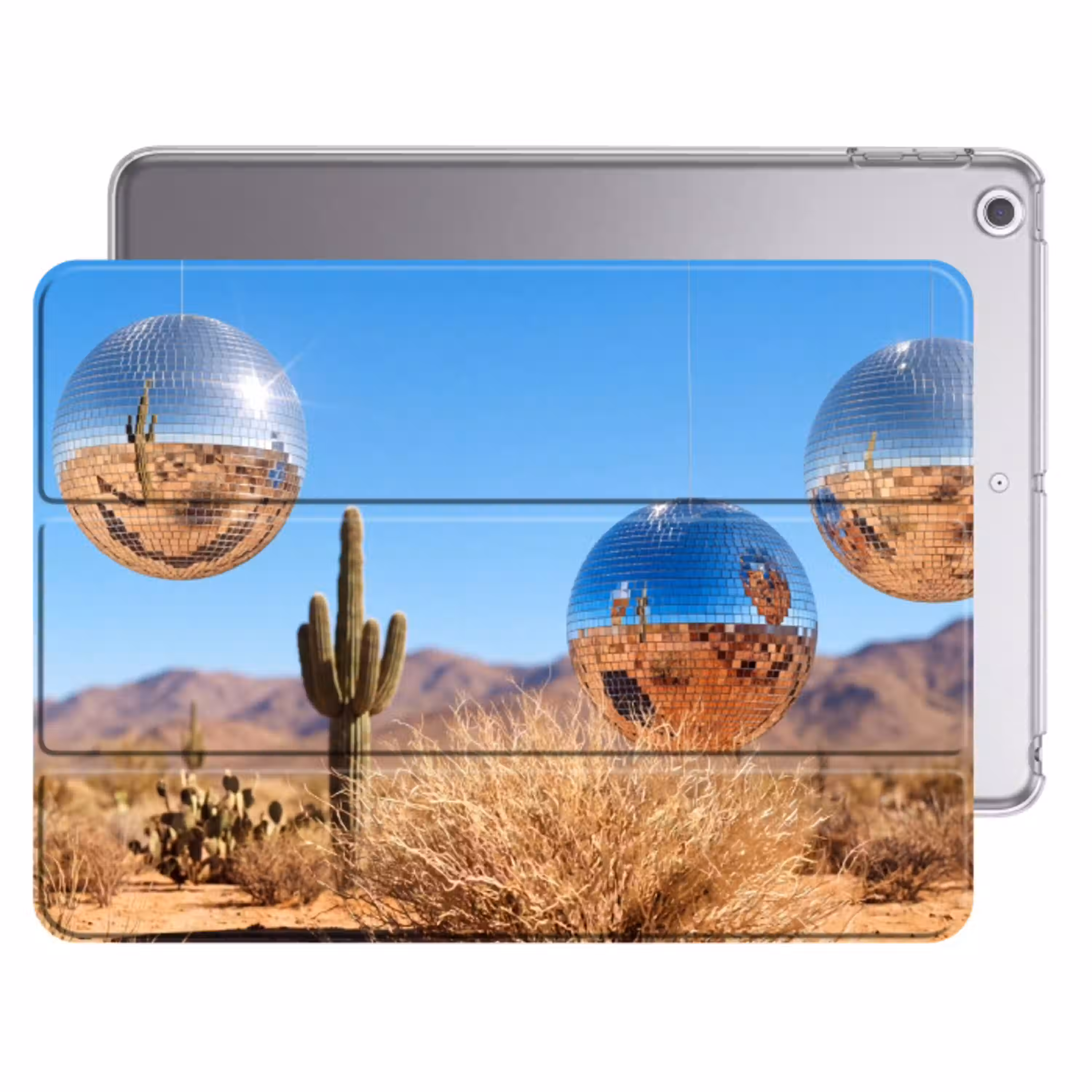 Woestijn - Spiegelbal - Kunst Apple iPad 2017 middel -threedimensional_3d_global