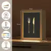 Bestek - Goud - Mes - Vork Light Box met kabel (Tafellamp) klein -USP_NL