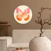 Oranje - Vlinder - Minimalistisch Wandcirkel plexiglas klein -sfeer1