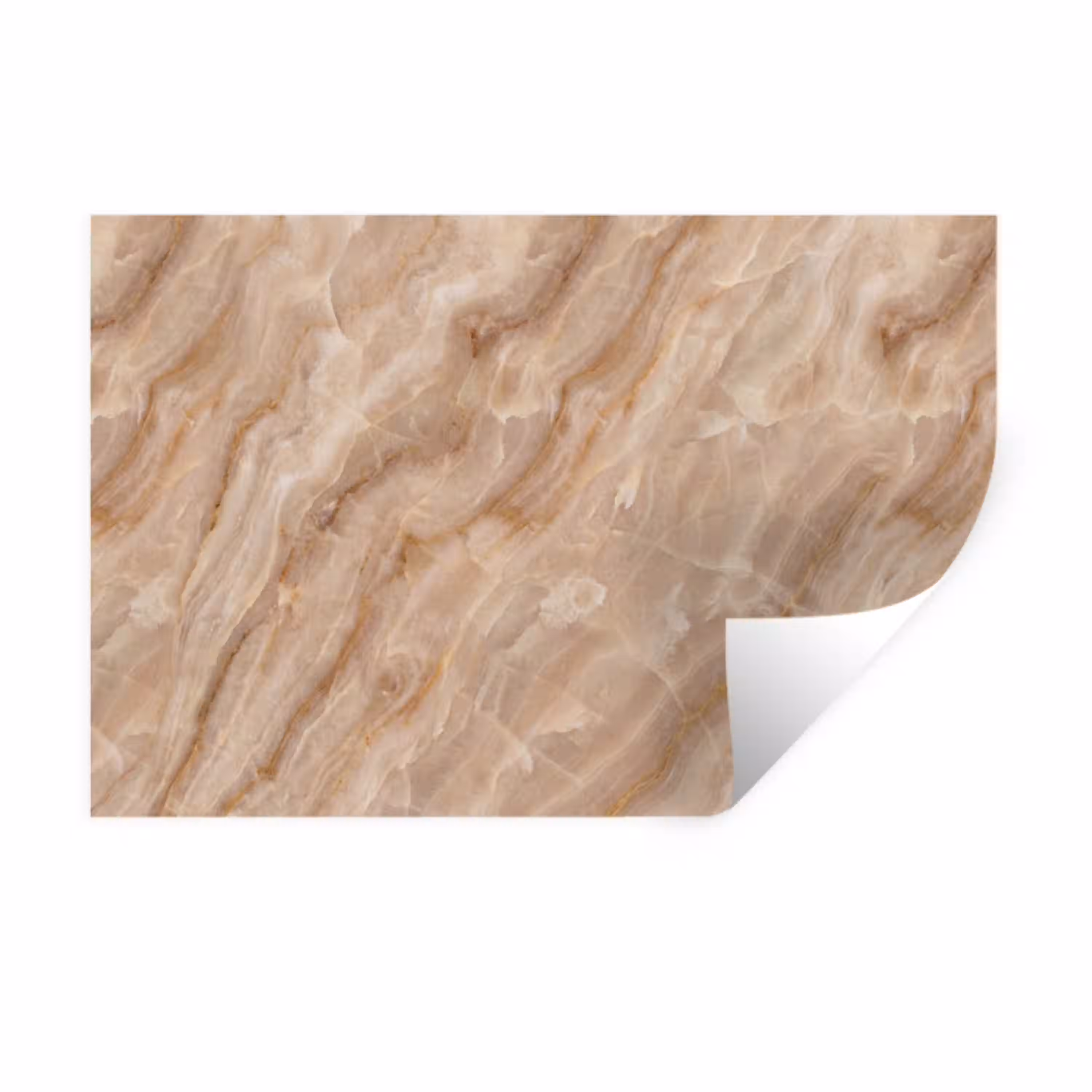 Steen - Ader - Natuur - Modern - Beige Muursticker klein -3d