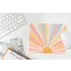 Illustratie - Zon - Pastelkleuren muismat rubber klein -witbureau