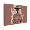 Abstract - Figuur - Illustratie - Hoed Tuinposter op houten frame 2 cm dik klein -3d