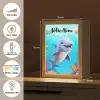 Dolfijn - Zeedieren - Onderwater - Kinderen - Meisjes Light Box met kabel (Kinderlampje) klein -USP_FR