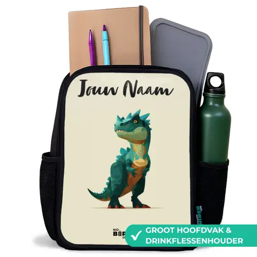 Dino - Dier - Groen Rugzak - Zwart middel -inhoud_NL