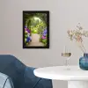 Doorkijk - Poort - Hortensia - Bloementuin fotolijst zwart zonder passe partout klein -sfeer4