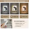 Panter - Zwart - Abstract - Goud Light Box met kabel (Tafellamp) klein -USP_lichtkleurNL