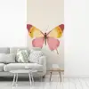 Vlinder - Illustratie - Roze fotobehang vinyl groot -woonkamer