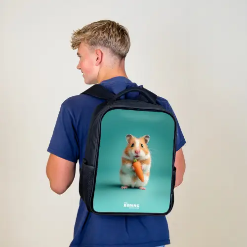 Hamster - Wortel - Dier Rugzak - Zwart middel -sfeer8