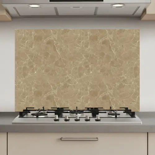 Beige - Marmer - Witte aders keuken achterwand spatscherm klein 900 -3d_website