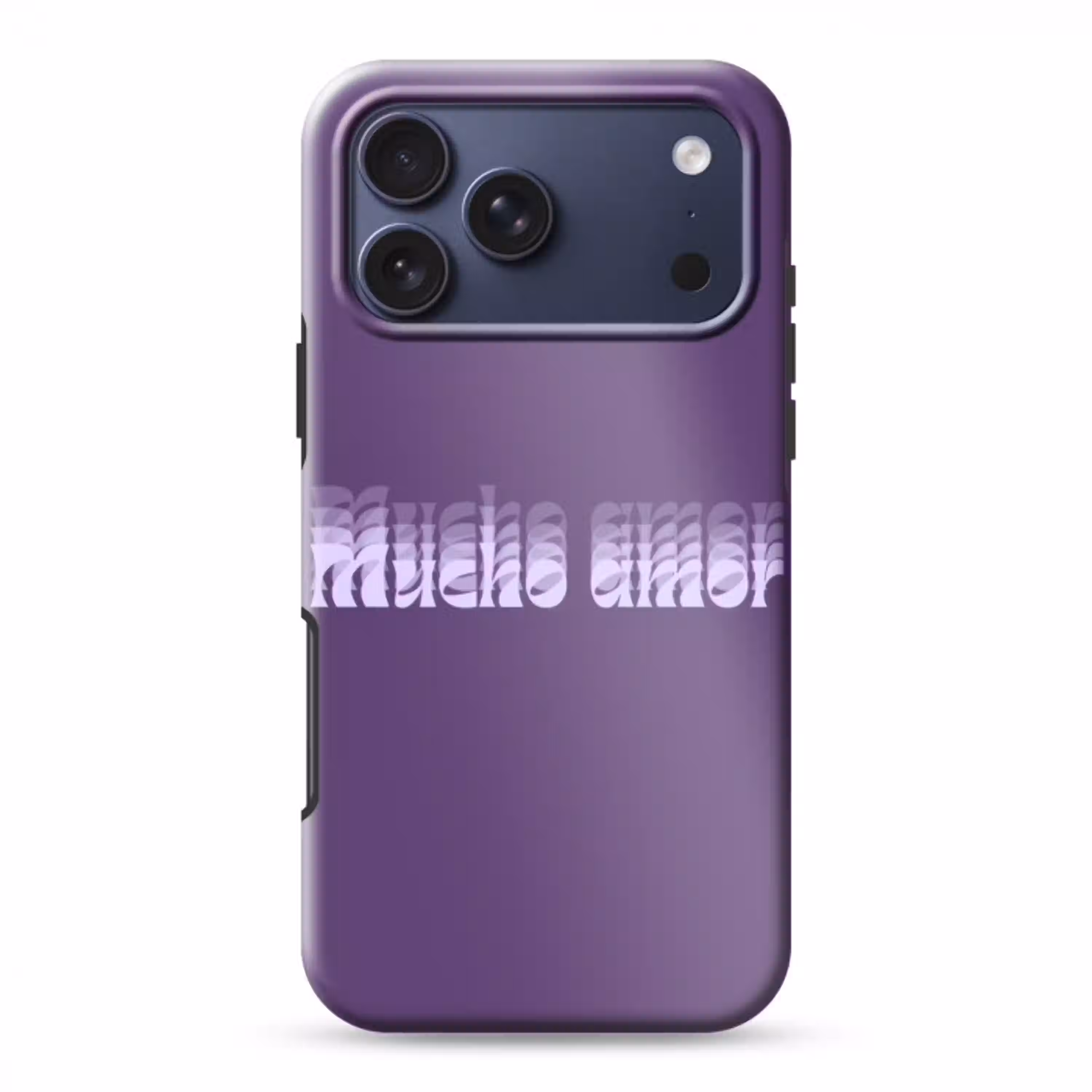 Mucho amor - Paars - Grafisch Toughcase MagSafe Apple iPhone 17 Pro Max klein -3d
