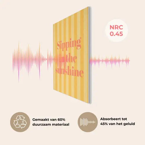Gestreept - Geel - Sunshine - Letters PET vilt klein -USP_NL