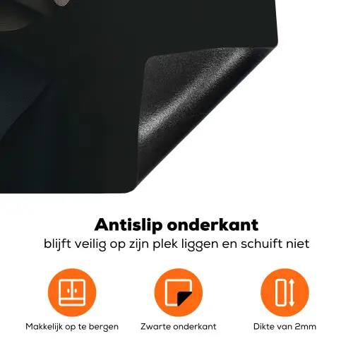 Zwarte - Hoed - Vrouw Inductie beschermer vinyl 3mm klein -zzzzzzz-td-onderkant