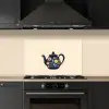 Theepot - Kleurrijk - Bloemen keuken achterwand spatscherm klein -sfeer1