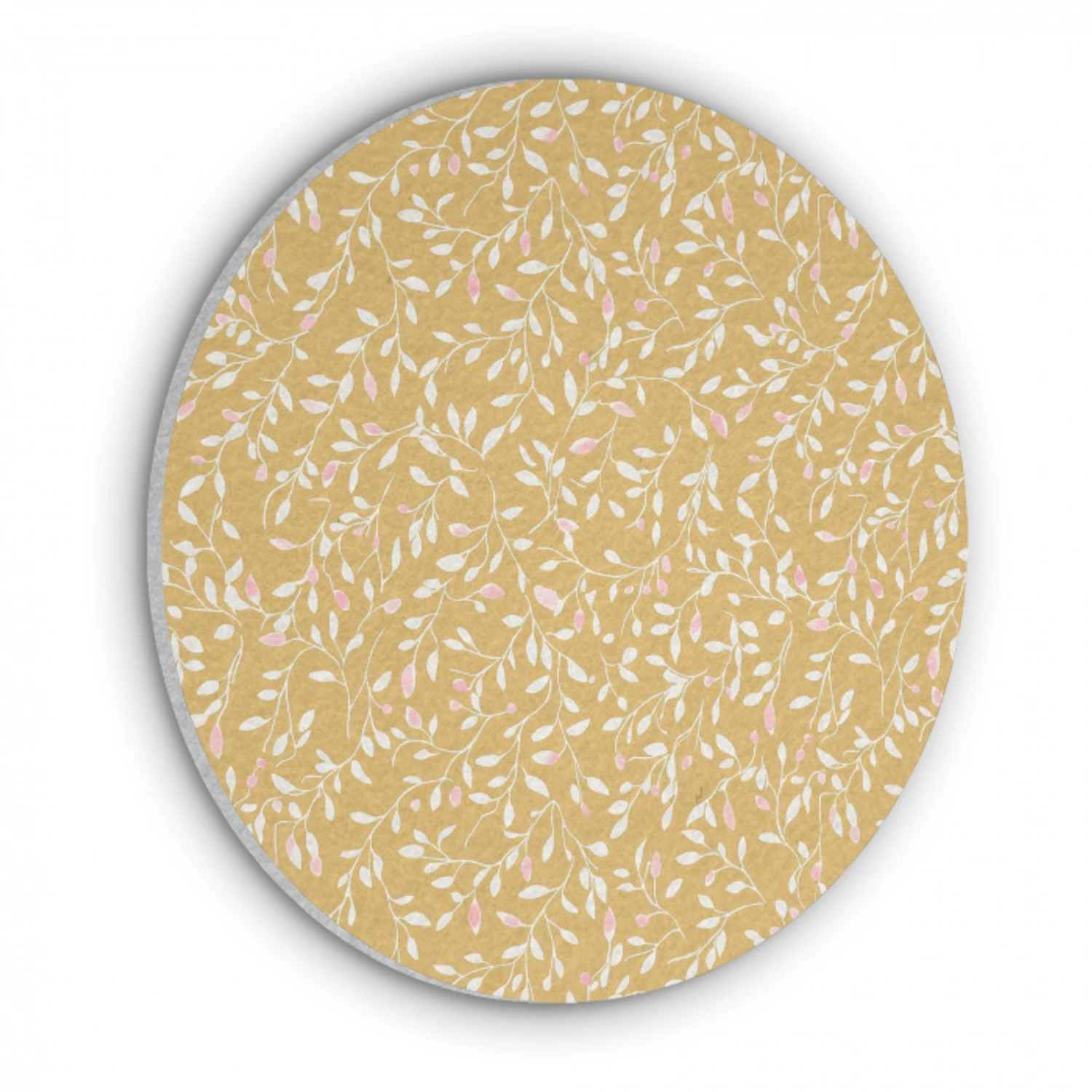Takjes - Patroon - Oker Akoestische PET Vilt - Rond klein 838 -3d