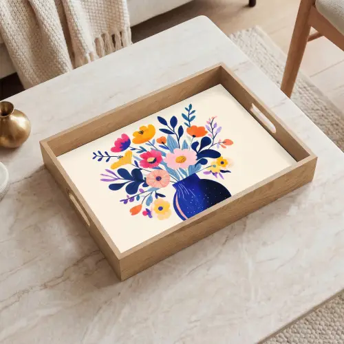 Vaas - Bloemen - Boeket Dienblad Rechthoek middel -sfeer1