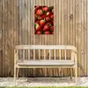 Aardbei - Fruit - Rood Tuinposter op houten frame 2 cm dik klein -sfeer4