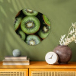Kiwi - Fruit - Groen Wandcirkel Organisch Forex 3mm klein -sfeer2