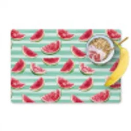 Watermeloen - Strepen - Groen Placemat vinyl groot 368 -zzzproduct_Kitchenyeah-website