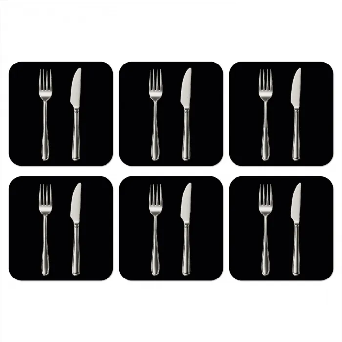 Bestek - Klassiek - Elegant onderzetter kurk middel -3d