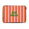 Strepen - Oranje - Verticaal - Ciao bella laptophoes neopreen klein -3d