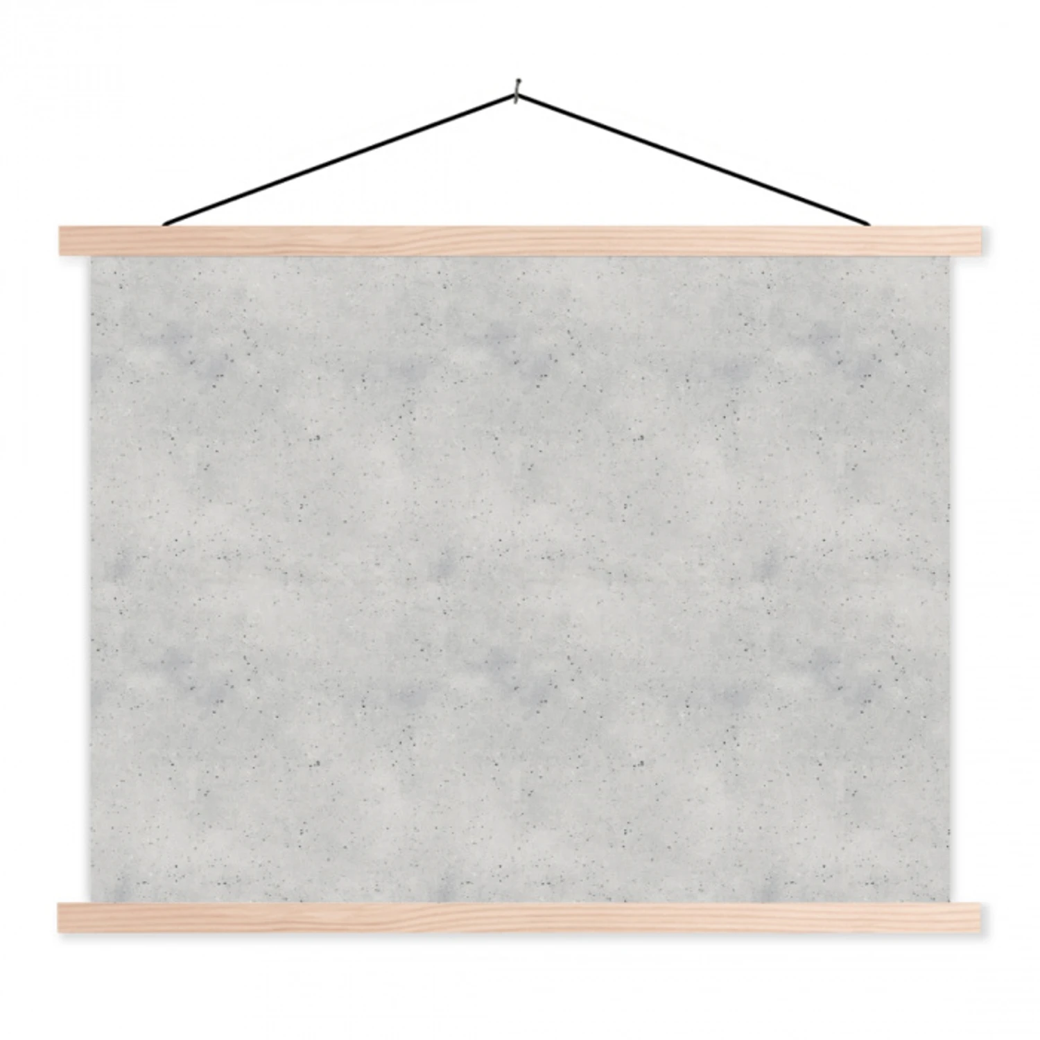 Grijs - Beton - Neutraal textielposter latten blank klein 122 -3d