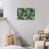 Bladeren - Bloemen - Jungle - Tropisch tuinposter los doek klein -sfeer8