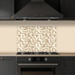 Modern - Abstract - Beige keuken achterwand spatscherm klein 900 -sfeer1