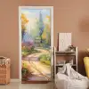Bloemen - Bomen - Kunst - Watercolor deurposter klein -sfeer1