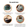 Palmbladeren - Sierlijk - Blauw - Groen Inductie beschermer vinyl 3mm klein 276 -zzzzzzz-td-werking