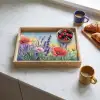 Weide - Bloemen - Kleurrijk Dienblad Rechthoek middel -sfeer2