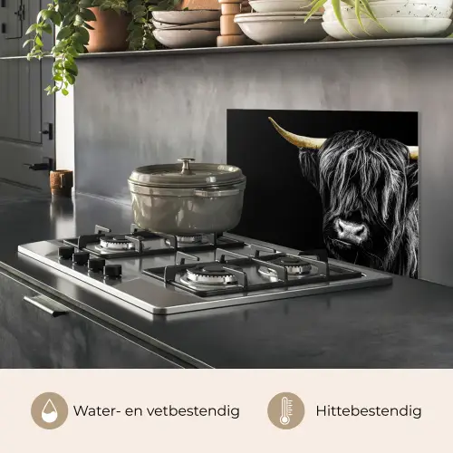 Schotse hooglander - Goud - Vacht - Dieren - Koe keuken achterwand spatscherm klein -usp_NL