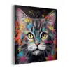 Kat - Graffiti - Dieren - Kleuren - Grijs plexiglas 5mm klein -z3d