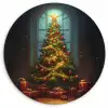 Kerstboom - Cadeau - Kerst - Winter Wandcirkel kunststof plaat 5mm dik klein -3d