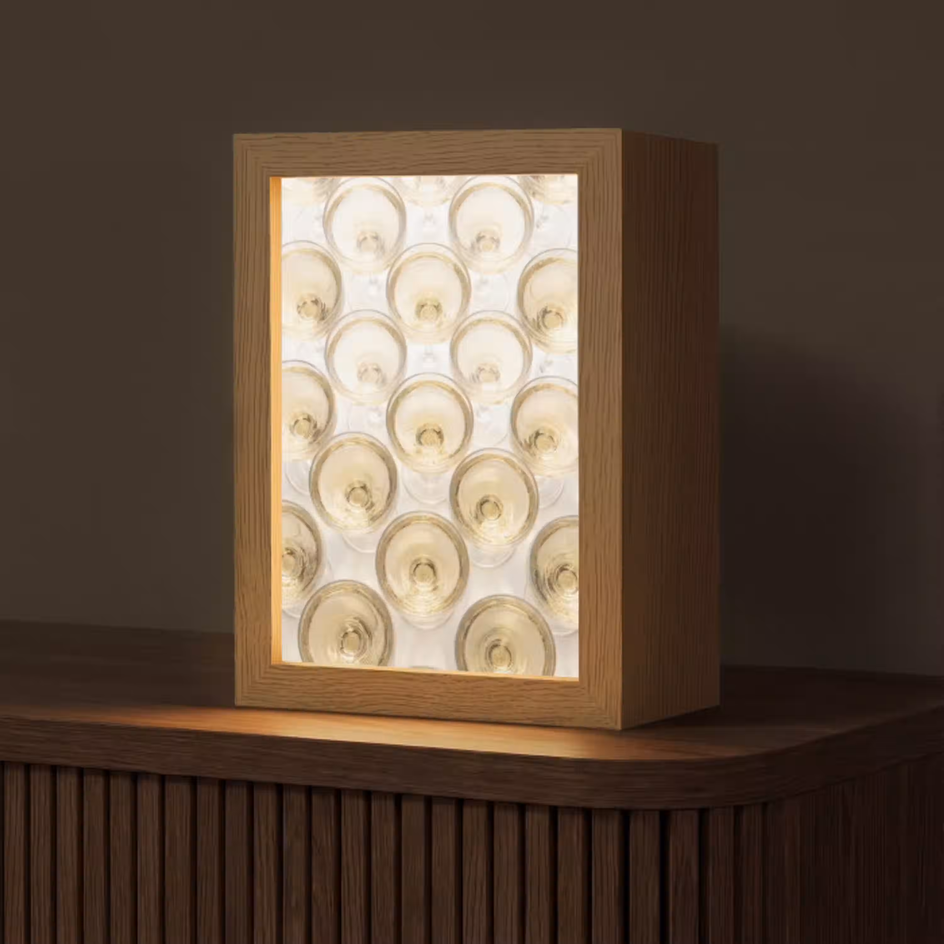 Drank - Glazen - Feest - Goud Light Box met kabel (Tafellamp) klein -z3d_website