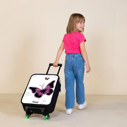 Magenta monarch Kinderkoffer - Zwart klein -sfeer1