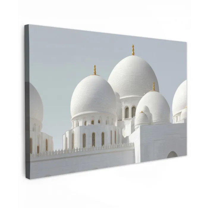 Witte koepels - Helderblauwe lucht - Gouden ornamenten canvas 2cm klein -z3d