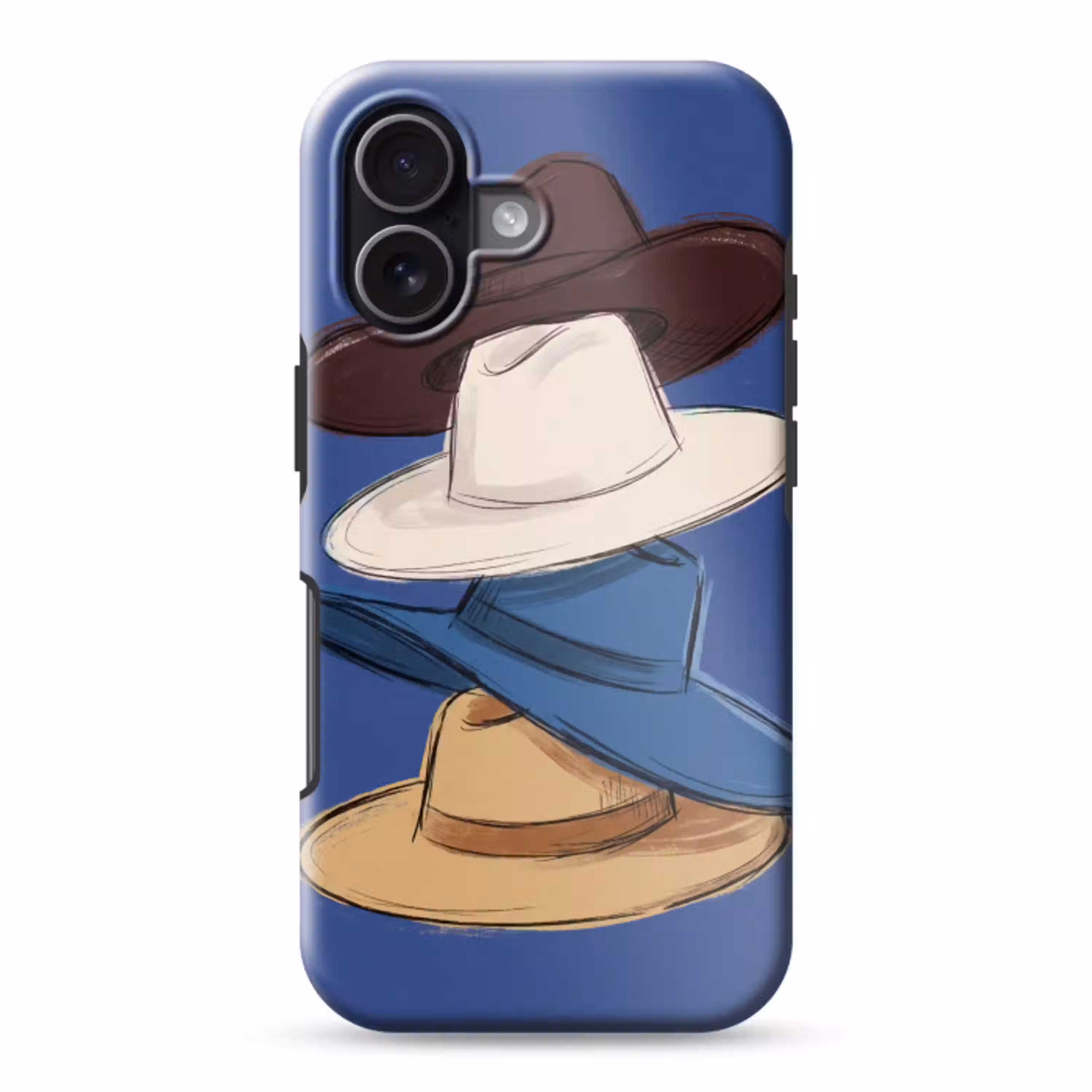 Hoeden - Gestapeld - Mode - Kleurrijk - Illustratie Toughcase MagSafe Apple iPhone 17 klein -3d