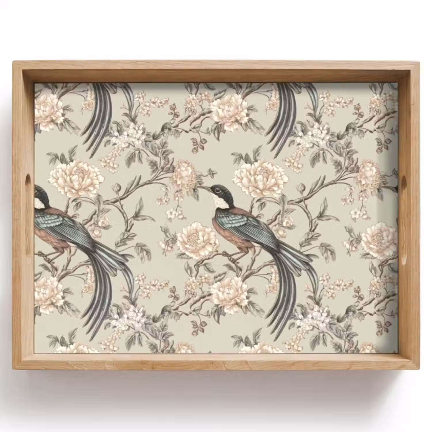 Dienblad - Bloem - Vogel - Kleurrijk